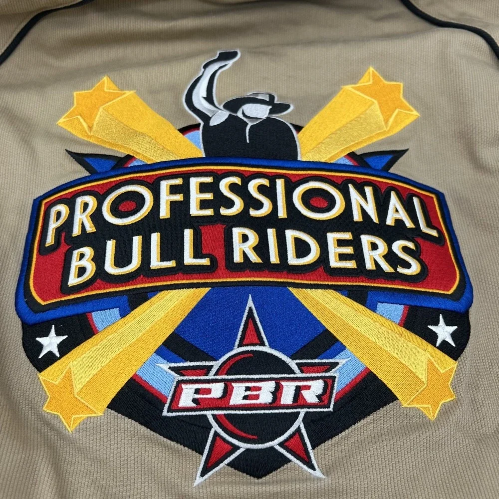 Cripple Creek PBR Jacket Mens Size XL Beige Vintage Embroidered Limited EUC